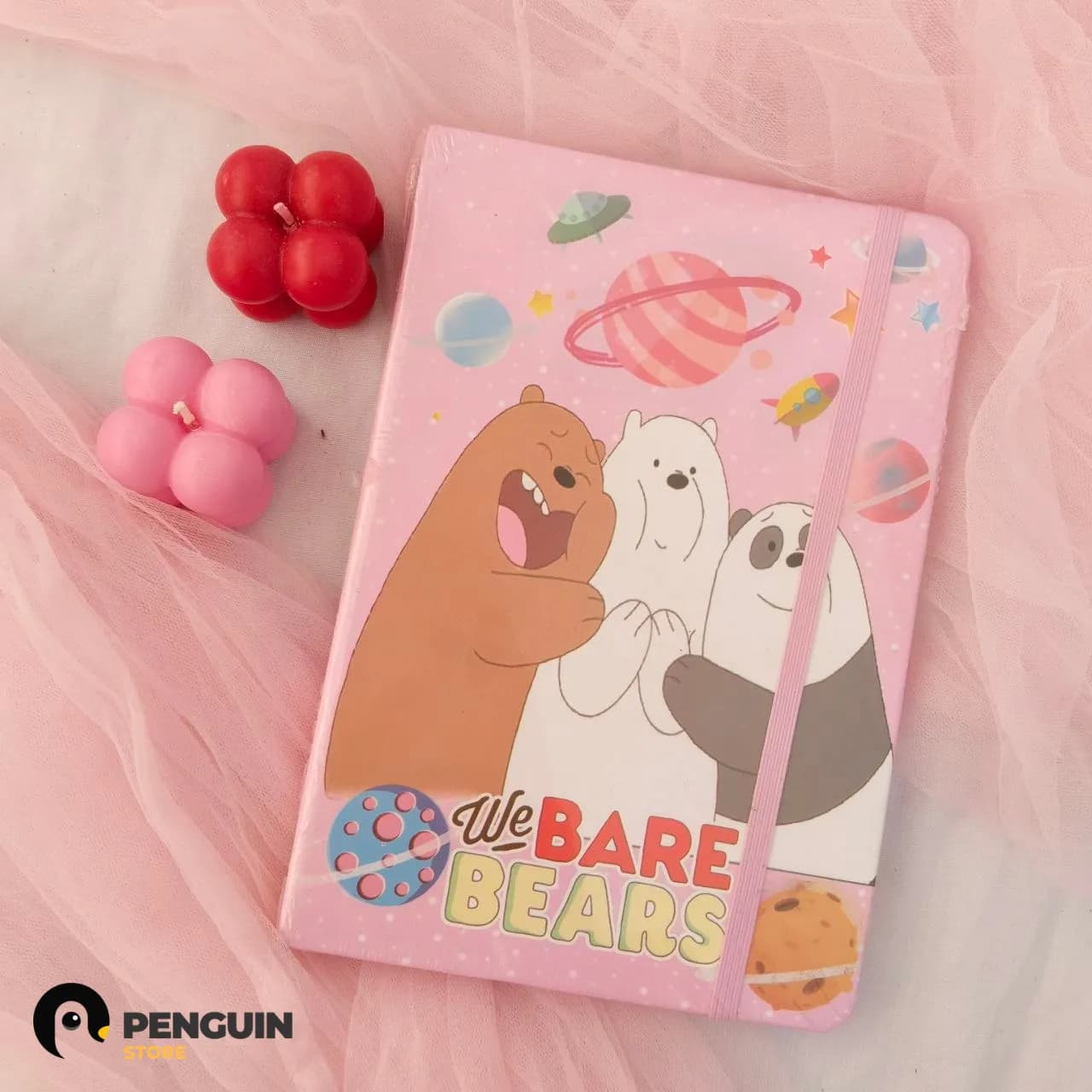 أجندة Bear Hug بقفل مغناطيسي جلد وردي 🐻