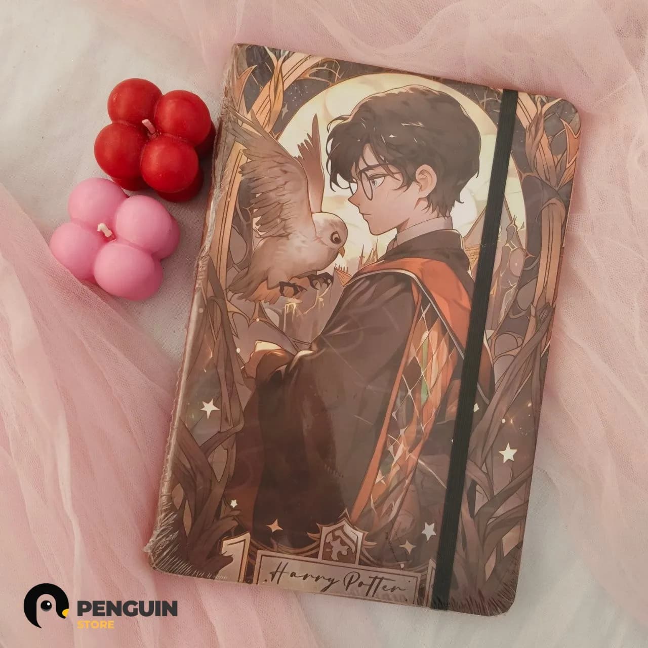 نوت بوك "هاري بوتر" عالم السحر - أجندة هارد كاور بأستيك غلق وتصميم فني فريد ⚡️🦉