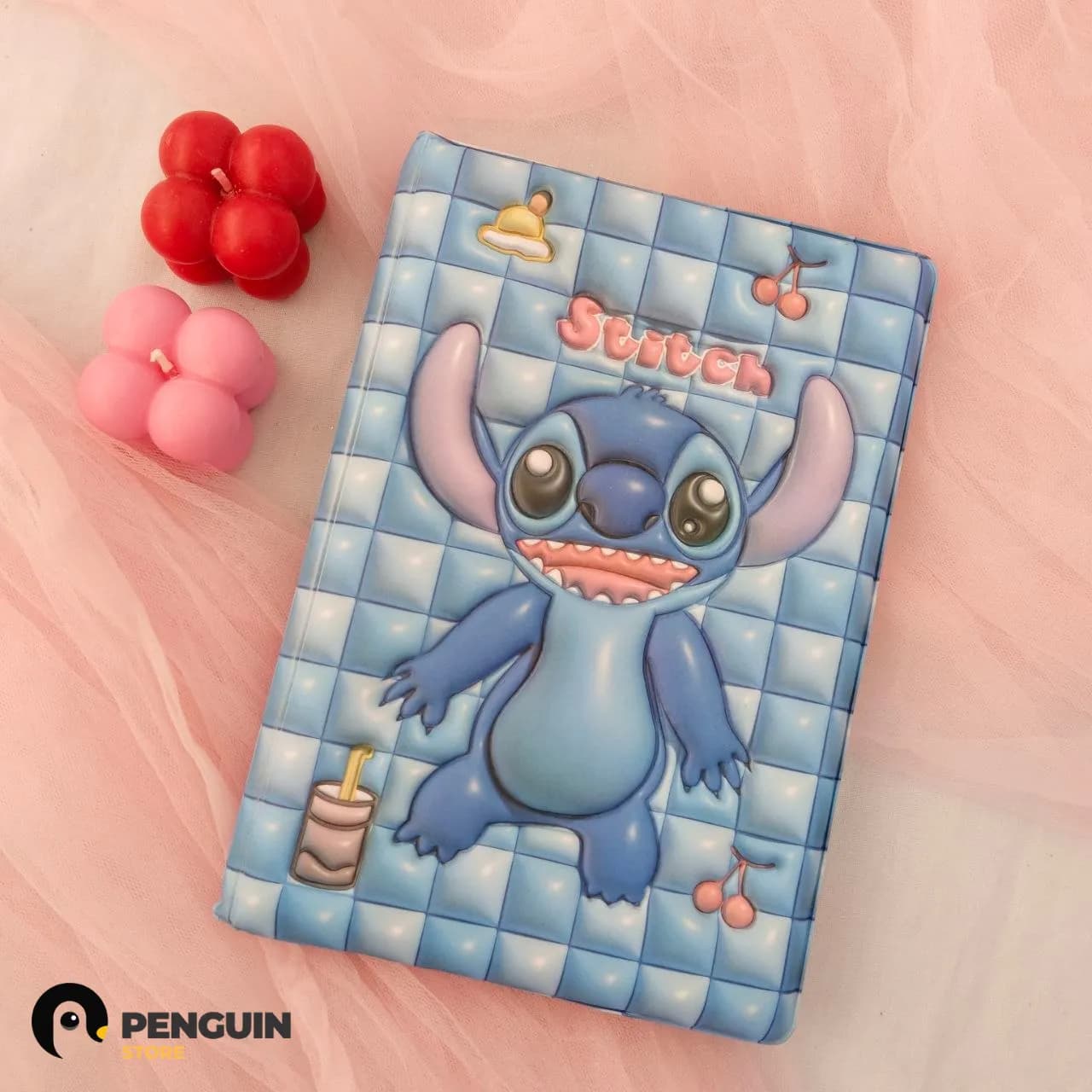 نوت بوك "ستيتش أجندة ديزني 3D بكفر جلد متحرك