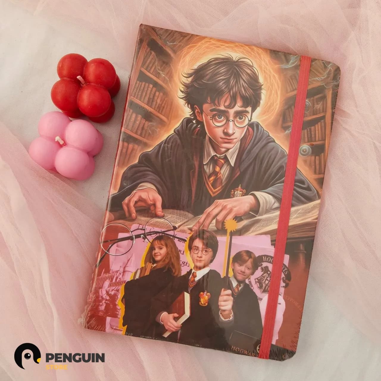 نوت بوك "هاري بوتر" عالم السحر - أجندة هارد كاور بأستيك غلق وتصميم فني فريد ⚡️🦉