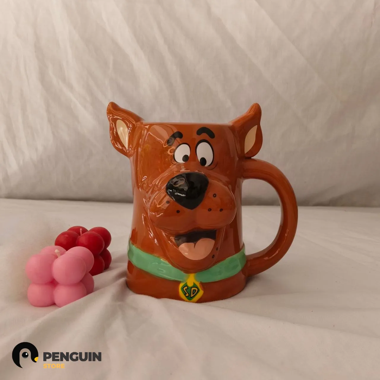 مج "سكوبي دو" (Scooby-Doo) ثري دي - مج سيراميك مجسم بتفاصيل دقيقة (الكلادة الخضراء) لزوم البهجة والروقان 🐶🤎☕
